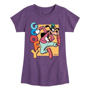 Girls' - Disney - Goofy Fitted Short Sleeve Graphic T-Shirt - 1 of 4
