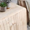 59'' Buffet Sideboard with Curved Doors,Carved Wood Texture & Adjustable Shelves for Dining Room Storage-Baofuwish - 3 of 4