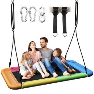 Mastgoal 60" Heavy-Duty Tree Swing with 700lbs Capacity - Waterproof Platform Swing for Kids & Adults, Indoor/Outdoor Multi-Use Play Equipment - 1 of 4