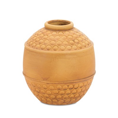 Melrose Bubbled Terra Cotta Vase 8"H