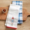 The Lakeside Collection Set of 2 Embroidered Gone Fishing Kitchen Towels - 2 of 3