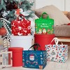 Wrapables Christmas Gift Bags with Handles, Non-Woven Reusable Holiday Totes for Gift Wrap, Parties, Favors and Treats (Set of 8), Christmas Holidays - 4 of 4