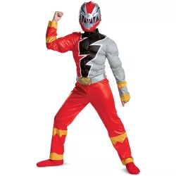 Power Rangers Red Ranger Dino Fury Classic Muscle Child Costume, Large (10-12)