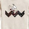 Boys' - Peanuts - Snoopy Skating Pattern Graphic Long Sleeve Fleece Sweatshirt - 2 of 4