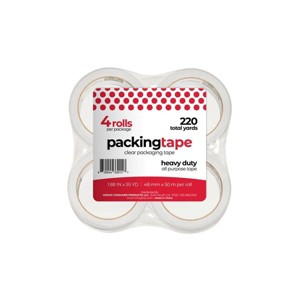 Natural Home 4pk 600' Heavy Duty Tapes: Clear Packing Tape for Shipping & Packaging, 1.88" Width, 660' Length - 1 of 1