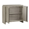 Treasure Trove Accents 2 Door Cabinet Merino Gray: Pine Wood, Oak Veneers, Black Metal Hardware - 4 of 4