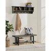 48 Pomona Metal and Reclaimed Wood Wall Coat Hook with Bench - Alaterre Furniture - 2 of 4
