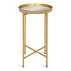 Kate and Laurel Celia Round Metal Tea Table, 14x14x25.75, Gold and Mirror - 3 of 4