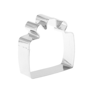 Unique Bargains Pastry Cutter Christmas Hat-Shaped Dishwasher Safe Stainless Steel Silver Tone 1Pcs - 1 of 4