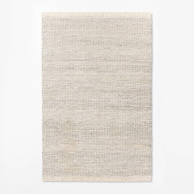 Malibu Woven Jute Rug with Fringe Cream/Gray - Threshold™ designed with Studio McGee