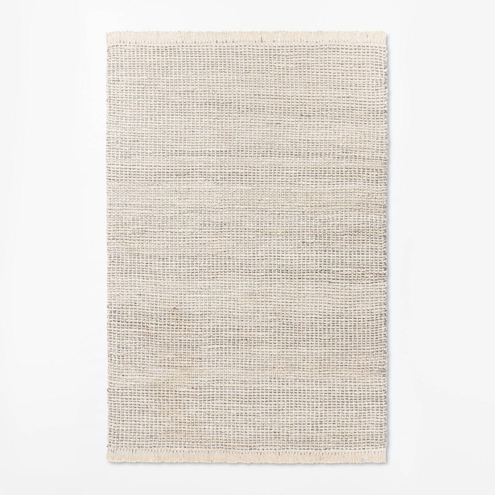 7'x10' Malibu Woven Jute Rug with Fringe Cream/Gray - Threshold™ designed with Studio McGee -  Threshold designed w/Studio McGee, 80178938