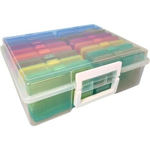 4E's Novelty 16 Pack Clear Multi-color Photo Box with 4x6 Photo Cases and Multicolor Photo Box - 1 of 1