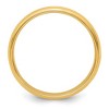 Black Bow Jewelry 2.5mm to 6mm 14K Yellow Gold Half Round Ridged Edge Standard Fit Band - 2 of 4