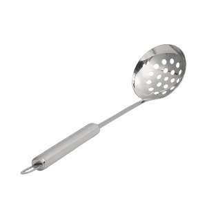 Unique Bargains Stainless Steel Long Handle Cooking Utensil Mesh Slotted Ladle 11" Length Silver Tone 1 Pc - 1 of 4