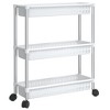 VidaXL 3-Tier Storage Trolley Silver and White Aluminum - 2 of 4