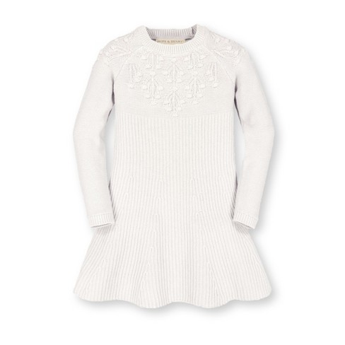 White sweater shop dress for girls