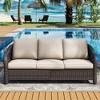 UPTION 3-person Outdoor Patio Rattan Sofa With Cushions - 3 of 4