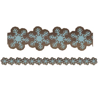 Teacher Created Resources Home Sweet Classroom Snowflakes Die-Cut Border Trim, 35 Feet (Pack of 6)