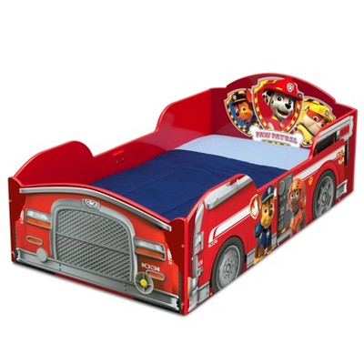 Paw Patrol Adventure Toddler Wooden Bed Frame with Guardrails