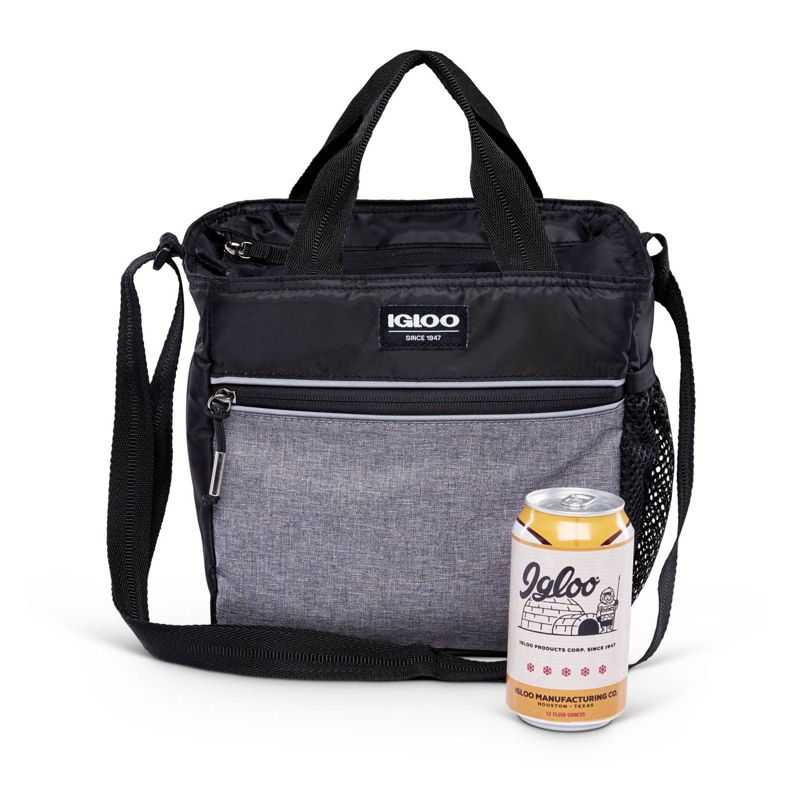 Igloo 9 Can Balance Mini City Cooler Lunch Tote- Gray/Black, 6 of 17