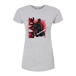 Women's - Marvel - Blade With Logo Fitted Graphic T-Shirt - 1 of 4