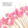 Unique Bargains Decorative Drinks Appetizer Bamboo Heart Cocktail Toothpicks 100 Pcs - 4 of 4