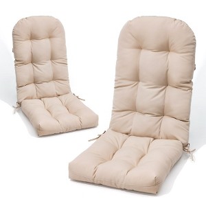 Adirondack Style Patio Outdoor Chair Cushion for Adirondack Chair or Lounge Rocking Chair Beige - 1 of 4