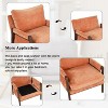 CAVINAS Velvet Accent Chair with Solid Wood Frame, Upholstered Armchair with Wide Seat & Padded Armrests, for Living Room, Bedroom, Office - 4 of 4