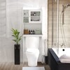 Vynxaria Modern Over-The-Toilet Space Saver Wood Storage Cabinet for Home and Bathroom, Stylish and Functional in White Finish - 2 of 4