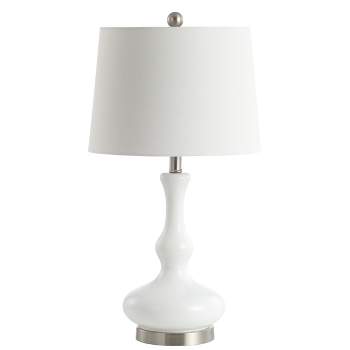 Kellen Table Lamp - White/Nickel - Safavieh.