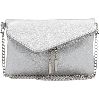 BEAFUP Envelope Wristlet Clutch Crossbody Bag with Detachable Chain Strap, Faux Leather Purse with Magnetic Snap Flap and Hardware