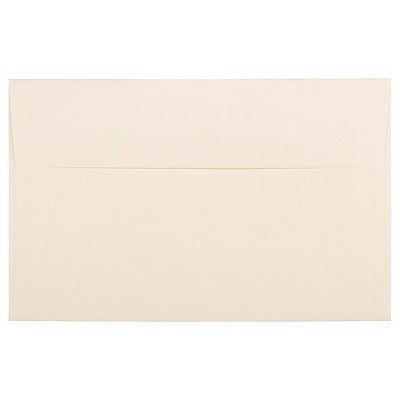 JAM Paper A10 Strathmore Invitation Envelopes 6 x 9.5 Natural White Pinstripe 43445