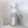 SunnyPoint Bathroom Heavyweight Toilet Tissue Paper Roll Storage Holder Stand Chrome (HL-TPS-01CH) - 2 of 3