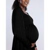 Women's Smocked Babydoll Long Sleeve Mini Dress | Motherhood Maternity - 4 of 4