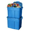 Rubbermaid Roughneck Tote 3 Gallon Stackable Storage Container W/ Stay  Tight Lid & Easy Carry Handles, Heritage Blue (6 Pack) : Target