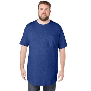 KingSize Shrink-Less Lightweight Longer-Length Crewneck Pocket T-Shirt - 1 of 4