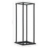 vidaXL Firewood Rack with Base Black Steel Organizer Log Holder Multi Sizes - 4 of 4