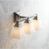 Regency Hill Mencino Modern Wall Light Satin Nickel Hardwire 20" 3-Light Fixture Etched Opal Glass for Bedroom Bathroom Vanity Reading Living Room - 2 of 4