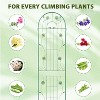 GustoWave 2 Pack Garden Trellis for Climbing Plants, Black Metal Coated Rustproof Trellis, 86.7x20in Outdoor Wrought Iron Trellis for Climbing Plants - 2 of 4