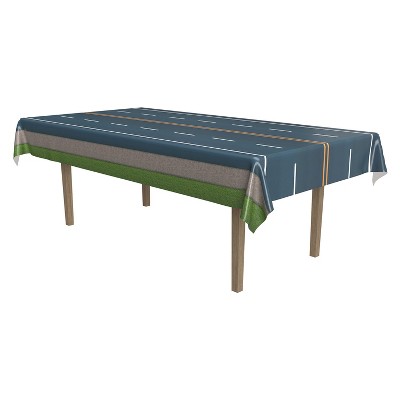 Beistle Road Tablecover, 54" x 108", (2/Pkg) Multicolored