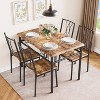 Dining Set for 4, 29.5" Square Table with Cushioned Chairs, Compact 5-Piece Kitchen Set, Easy-to-Assemble Breakfast Nook for Apartments - 2 of 4