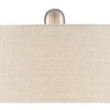 360 Lighting Modern Table Lamp with USB Charging Port 24 3/4" High Sea Foam Ceramic Oatmeal Drum Shade for Living Room Desk Bedroom - 3 of 4