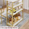 Dining Table Set for 2, Kitchen Table and Upholstered Chairs for 2, 3 Piece Counter Height Bar Table Set - 4 of 4