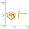 Black Bow Jewelry Kids 10mm Heart Shaped Dolphins Post Earrings in 14k Yellow Gold - 4 of 4