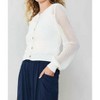 Women's Ginny Crochet Long Sleeve Cardigan - current air - 3 of 4