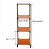 NicBex 4-Tier Storage Shelves,Heavy Duty Stainless steel Storage Shelving Unit for Kitchen,Living Room,Bedroom,Office,Outdoor,Modular Rack - 2 of 4