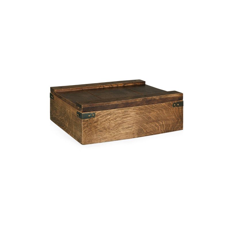 11pc Wood Whiskey Box Gift Set - Picnic Time, 2 of 8