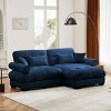 5 Pieces Sofa With Ottoman, 4 Seater Sectional Sofas Large With Waist Pillow And Throw Pillows, Large L Shape Sofa For Living Room-Cuddlewood - 2 of 4