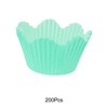 Unique Bargains Cupcake Liners Small Flower Shape Baking Cup Liners Greaseproof Paper 1.77"x1.97" 200 Pcs - 4 of 4