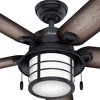 Hunter 54" Key Biscayne Lighted Ceiling Fan Weathered Zinc Finish with Burnished Grey Pine Blades, Damp Rated for Outdoor Use - 4 of 4
